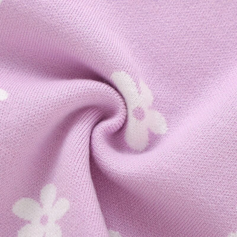 Knit Flower Overalls