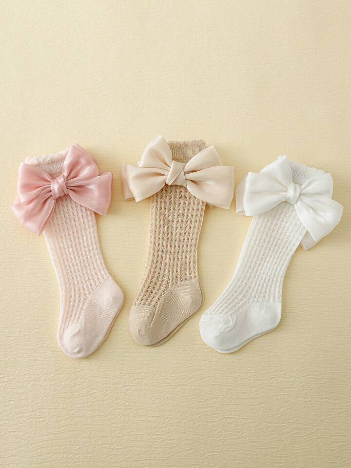 3 Pairs Bow Socks