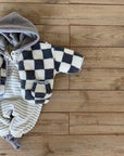 Checkered Fleece Jacket (Stone)