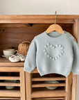 Heart Pom Pom Sweater