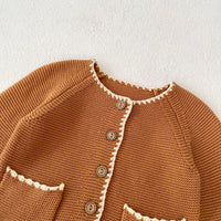 2pcs Cardigan Knitted Set