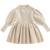 Puff Sleeve Knitted Dress