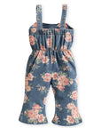 Floral Denim overalls