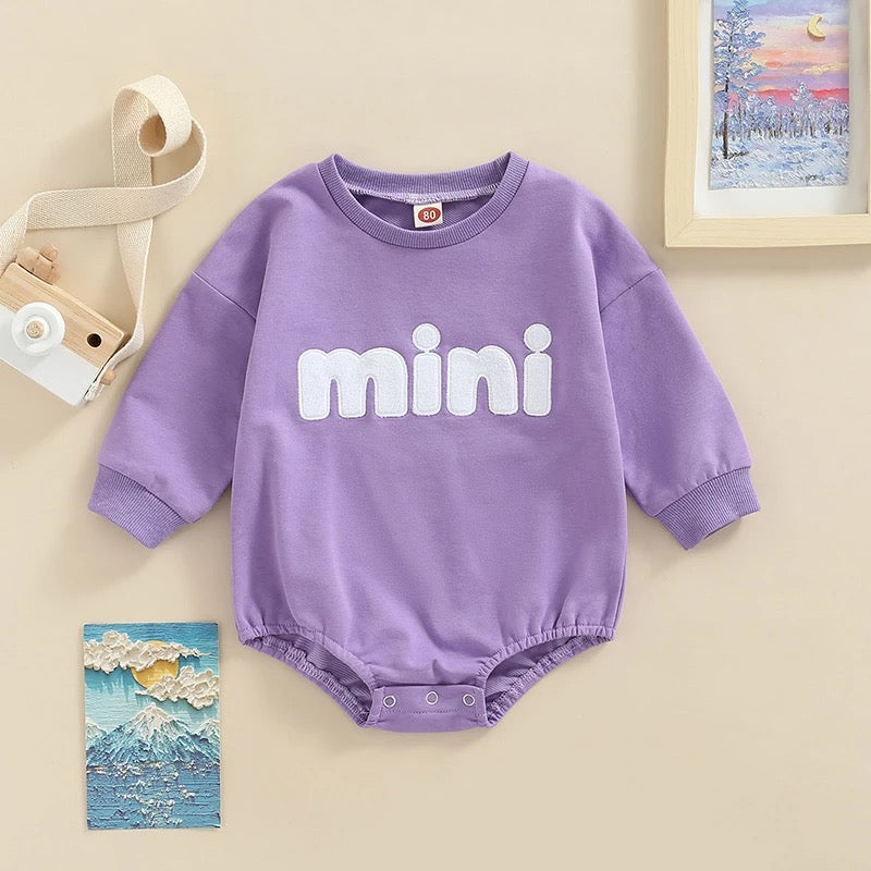 Mini Sweatshirt Romper (Multiple Colors)