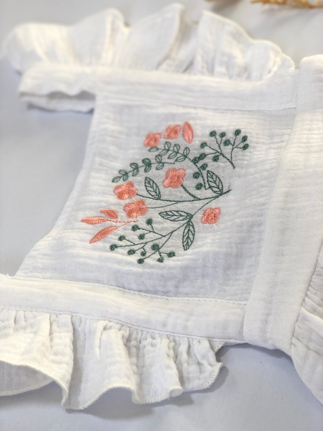 “Aria” Embroidered Romper