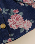 Floral Denim Suspender set