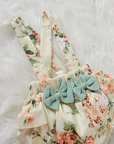 3pcs Floral Suspender Set (Mint)